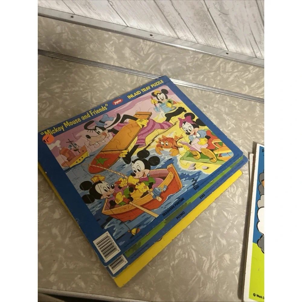 Playskool Vintage Puzzle Walt Disney Productions Lot Of 5